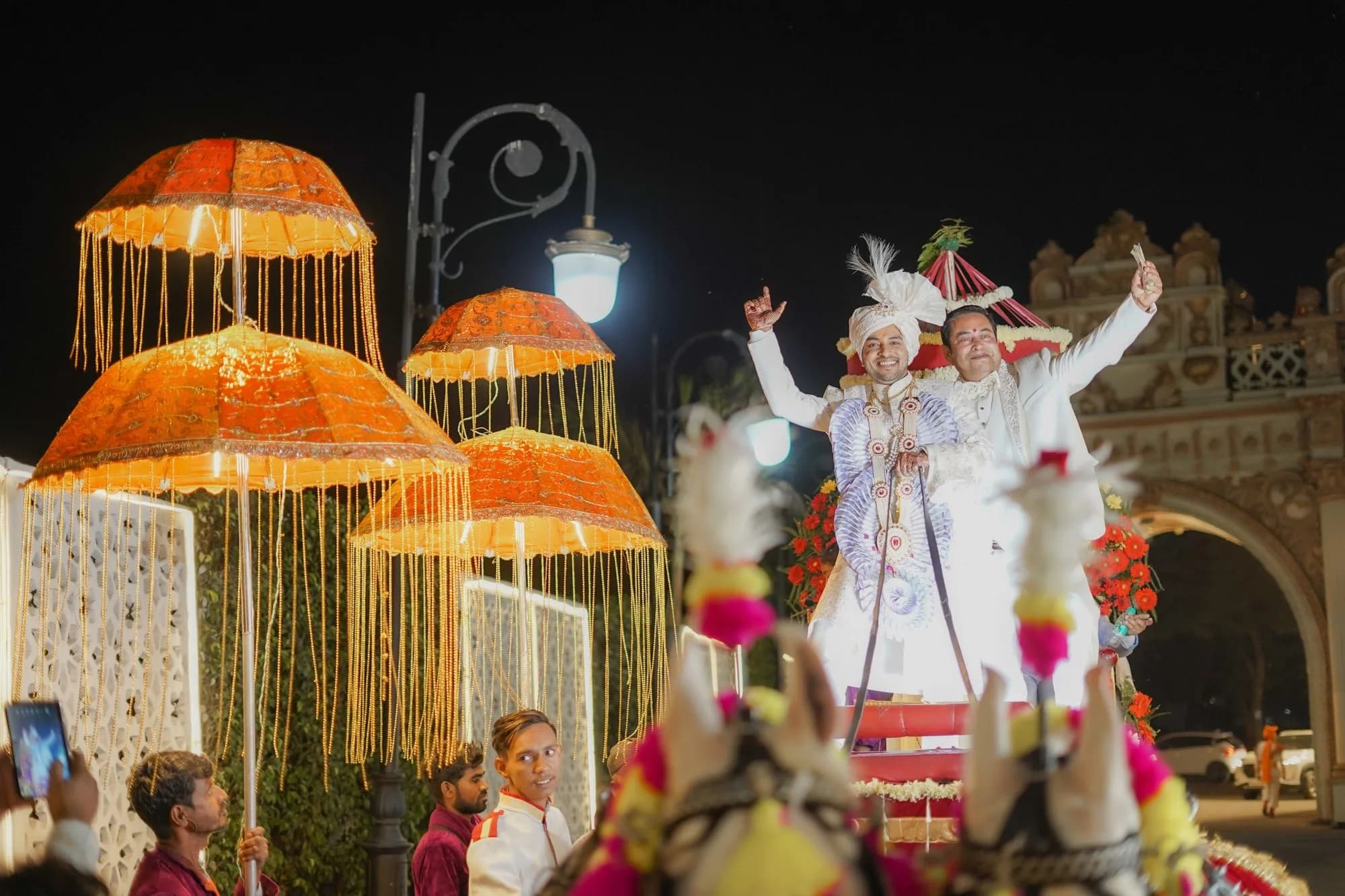 The baraat arrives